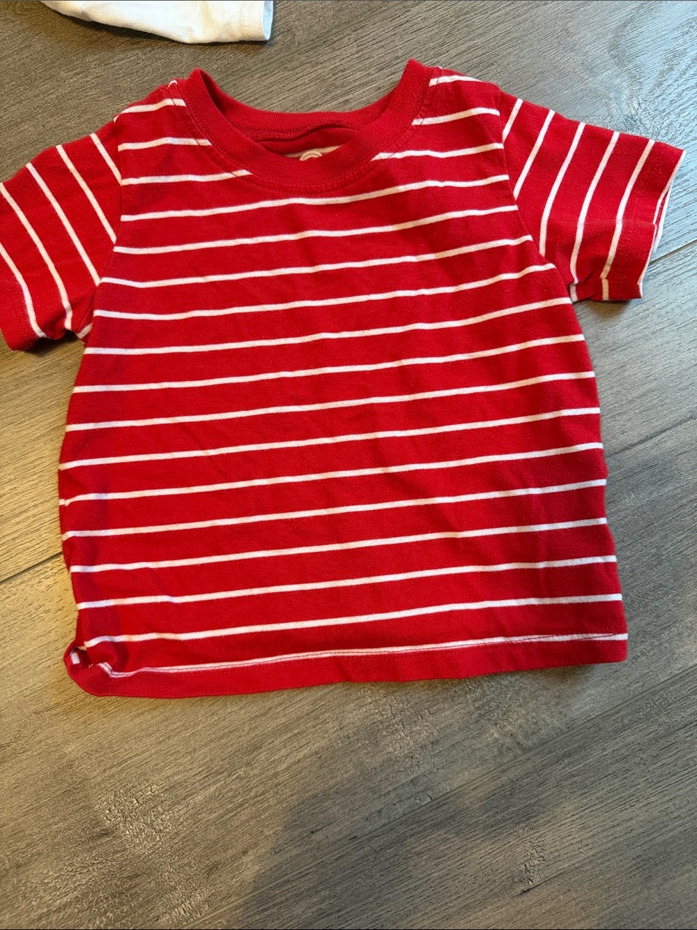 wonder nation Red & White Striped Short Sleeve Tee